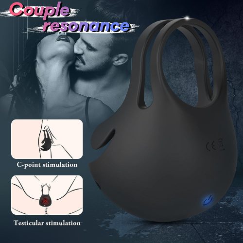 Mighty Max Vibrating Testicle Stimulator and Cock Ring With Remote Adult Luxury