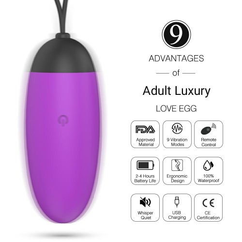 Aphrodisiac Couples Vibrator with Remote Control (Purple) Adult Luxury