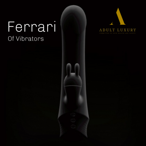 Drywell Rotating & Thrusting Rabbit Vibrator - Black Adult Luxury