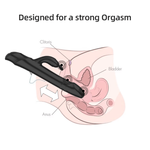 Drywell Rotating & Thrusting Rabbit Vibrator - Black Adult Luxury