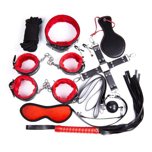 Erotics Red Hot Bondage 10 Piece Set Adult Luxury