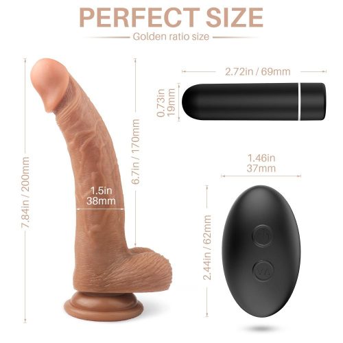 Exotica Vibrating Remote Control Dildo (20cm x3.8cm) Adult Luxury