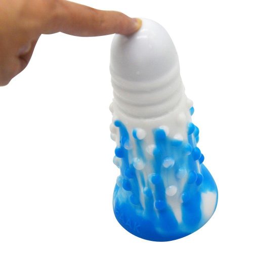 FAAK SILICONE DILDO (Blue and White) Adult Luxury