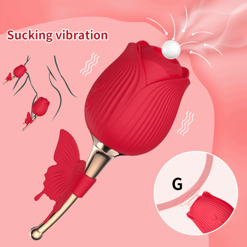 Charmed 4 in 1 Rose Air Pulse Vibrator Sex Toy Adult Luxury