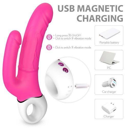 Magnetic Double Deluxe  G-spot, Clitoral and/ or Anal Vibrator  Adult Luxury