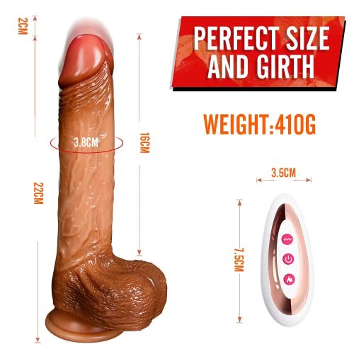 Pro-gasm Heating Premium Thrusting 360° Vibrating Dildo Adult Luxury