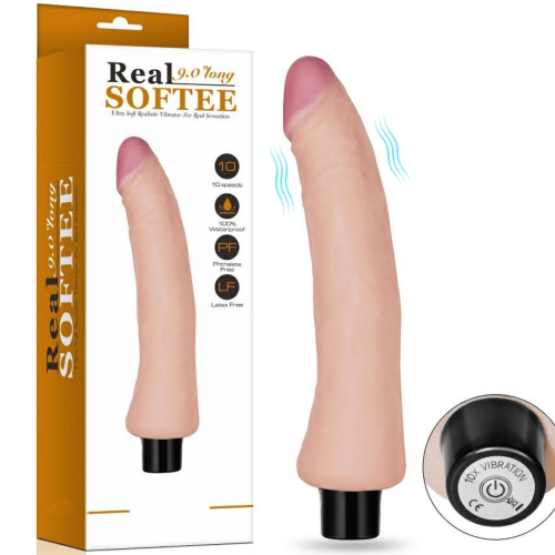 Real Feel Vibrating Dildo (22.8cmx 3.8cm) Adult Luxury