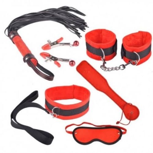 Red Velvet Milanoo Bondage 9 Piece Set Adult Luxury