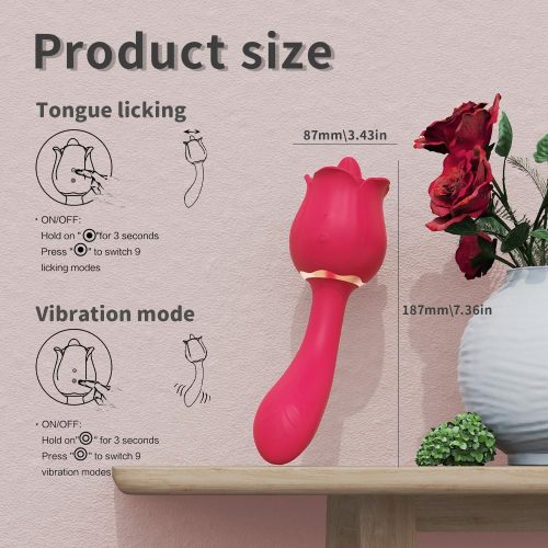 Rose Licking Vibrator Sex Toy For Women Adult Luxury