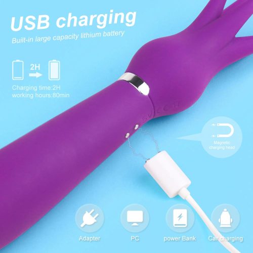 The Magic Tease Vibrator Whip Purple Adult Luxury