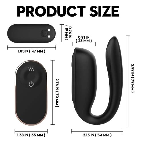 Vibe-Us Couples Remote Vibrator Black Size Adult Luxury