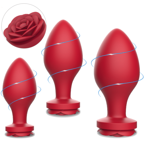 La' Rosa Anal Butt Plug Set (Red) Adult Luxury