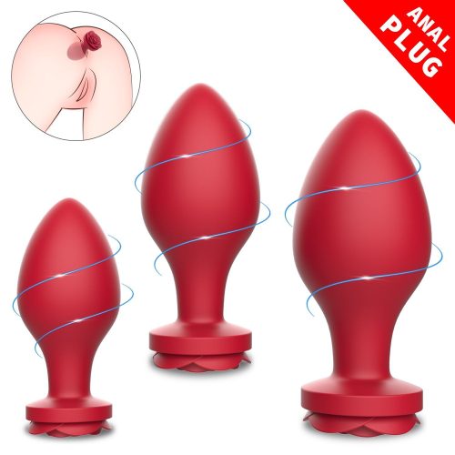 La' Rosa Anal Butt Plug Set (Red) Adult Luxury