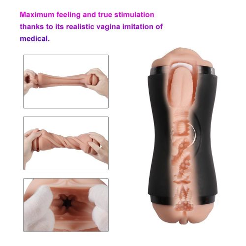 Zavier King Stroker Double Sided Vibrating Voice Masturbator Sex Toys For Men Adult Luxury