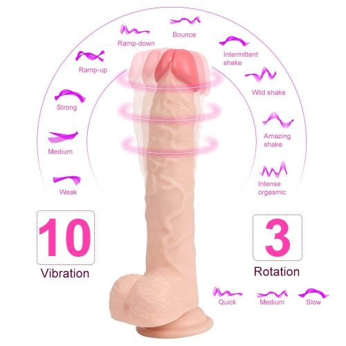 Everlast Thrusting & Vibrating Remote Control Dildo Adult Luxury