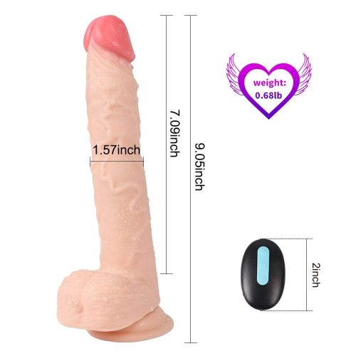 Everlast Thrusting & Vibrating Remote Control Dildo Adult Luxury