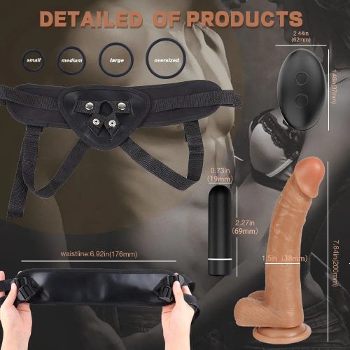 Amorous Vibrating Dildo With Strap On + Bullet & Remote Product Details Adult Luxury