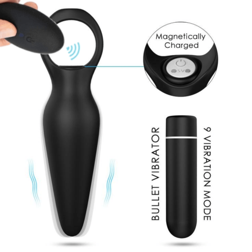 Slick® 4 in 1 Vibrator (Black) Adult Luxury