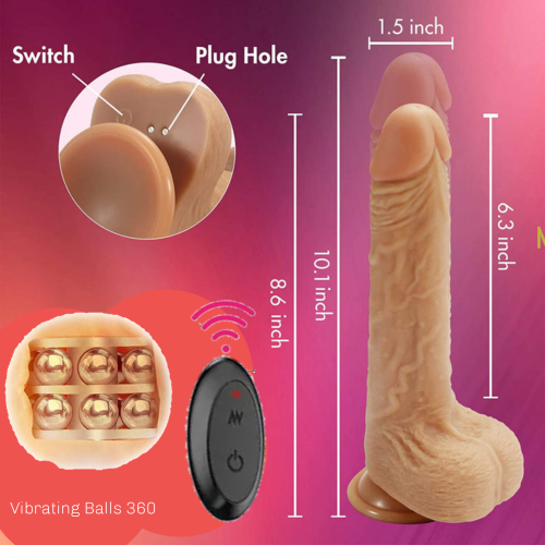 Fantasy Heating Swinging & Thrusting Remote Vibrating Dildo Adult Luxury