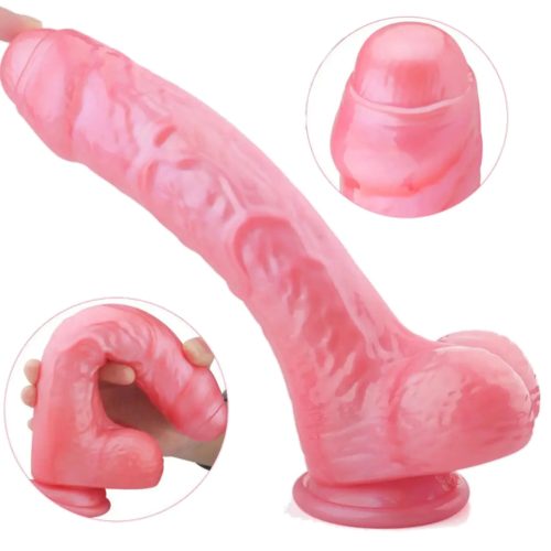 Stimilation Dildo (19.2 cm x3.7 cm) (Pink) Adult Luxury