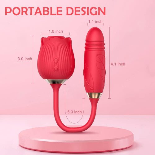 Fantasy Thrusting Rose Vibrator (Red) Adult luxury