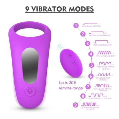 Cock ring sex toy for couples with remote